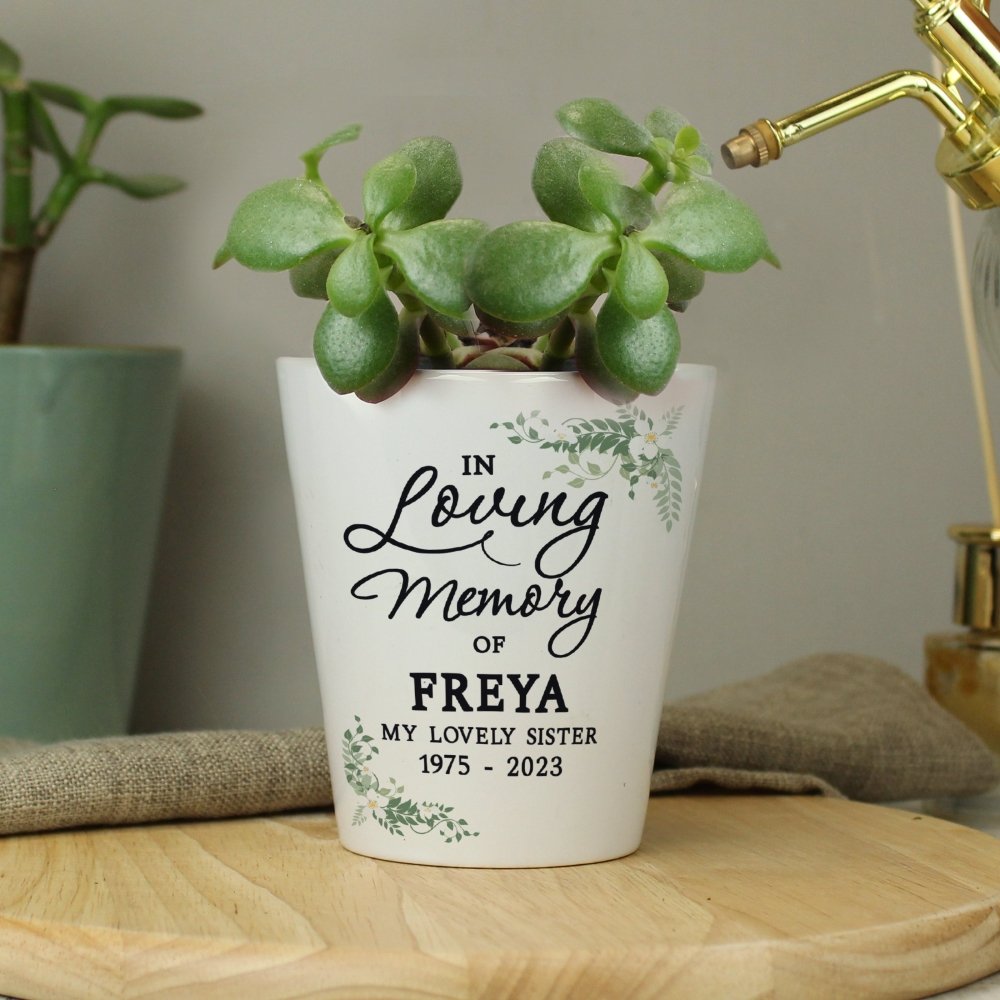 personalised photo plant pots Buy Personalised In Loving Memory Plant Pot from £11.49