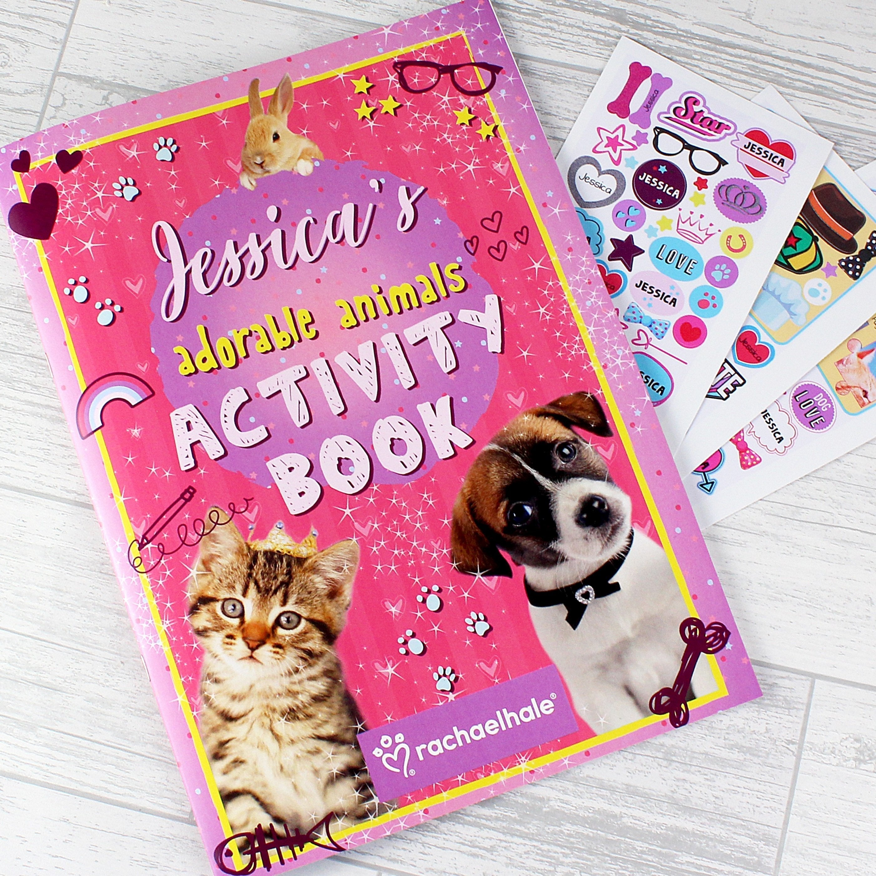 Personalised Rachael Hale Adorable Animals Activity Book With