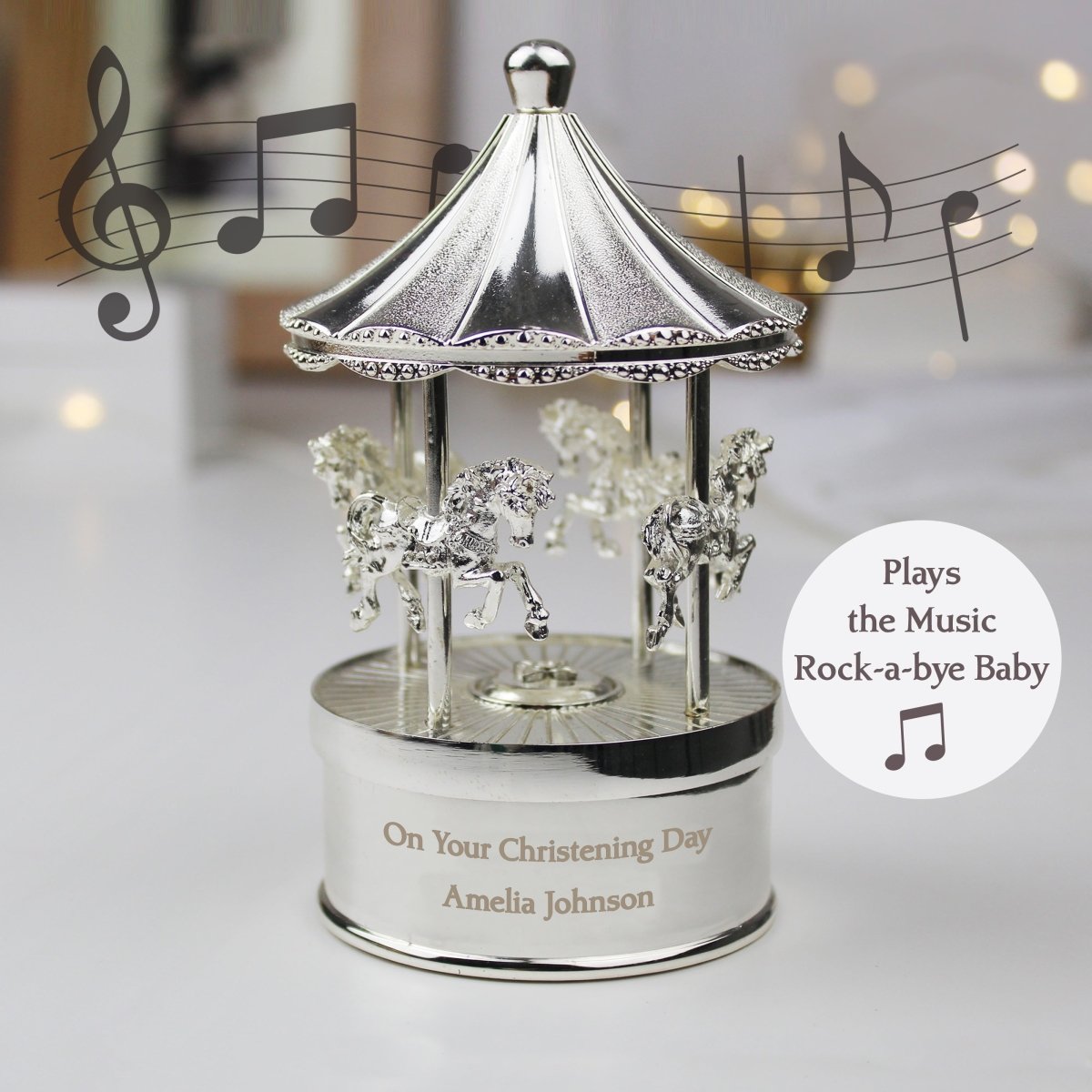 Personalised Silver Musical 
