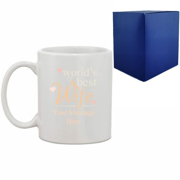 Printed Hot Drinks Mug with World's Best Wife Design Image 1