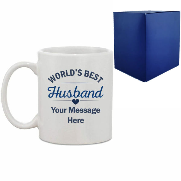 Printed Hot Drinks Mug with World's Best Husband Design Image 1