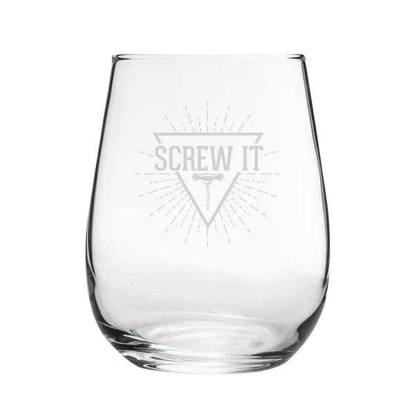 Screw It - Engraved Novelty Stemless Wine Tumbler Image 1