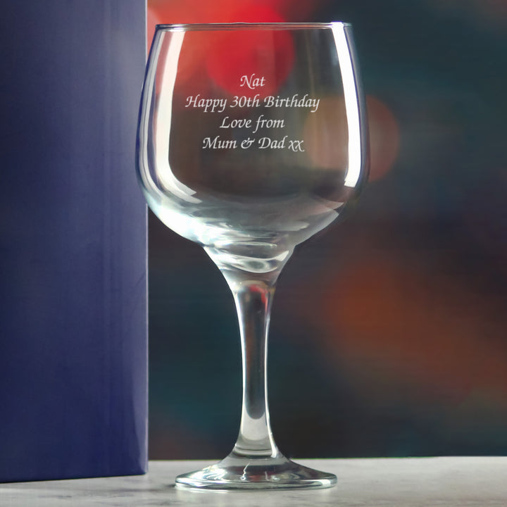 Engraved Combinato Gin Balloon Cocktail Glass, Personalise with Any Name or Message Image 4