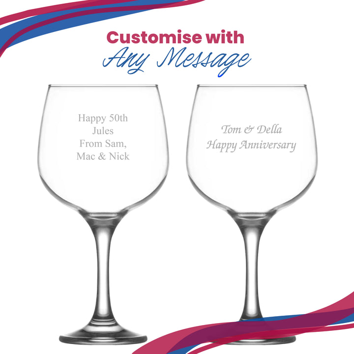 Engraved Combinato Gin Balloon Cocktail Glass, Personalise with Any Name or Message Image 5