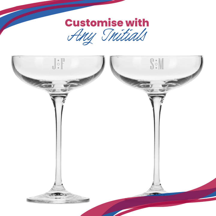 Engraved Crystal Infinity Cocktail Saucer with Initials Design, Personalise with Any Name Image 5