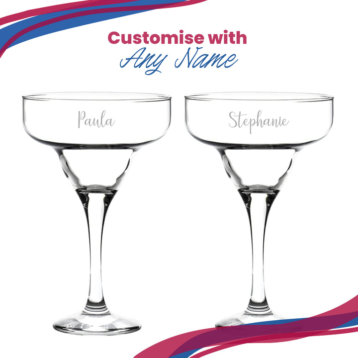 Engraved 295ml Margarita Cocktail Glass with Script Name, Personalise with Any Name Image 5