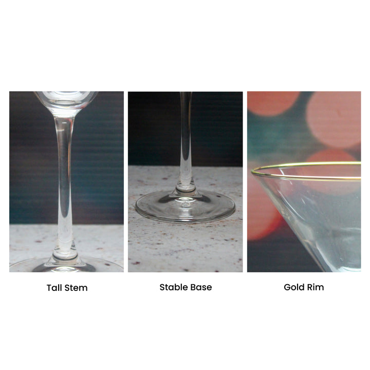 Engraved Gold Rim Martini Cocktail Glass with Initials Design, Personalise with Any Name Image 7