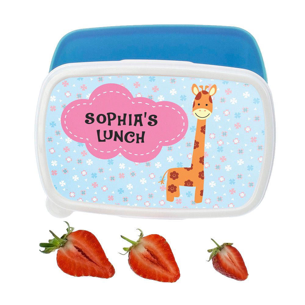 Cute Giraffe Character Lunch Box - Personalised Children's Lunch Boxes ...