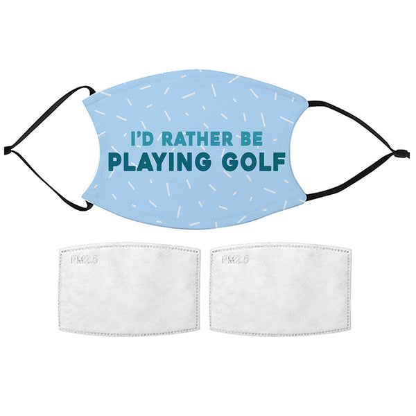 Printed Face Mask - Golf Fan Design