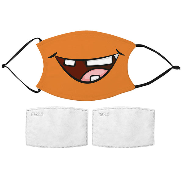 Printed Face Mask - Goofy Mouth Design