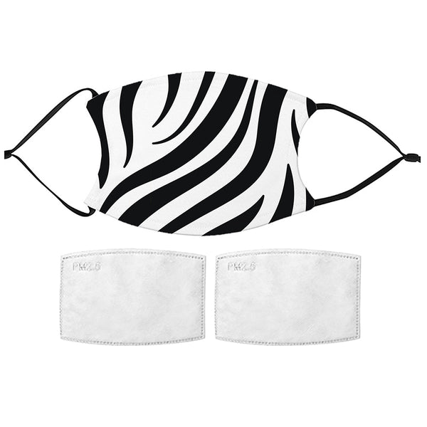Printed Face Mask - Bold Zebra Stripes Design
