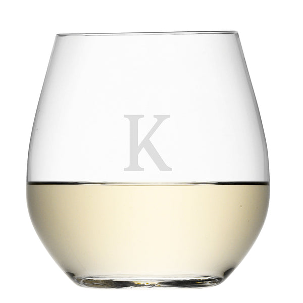 Personalised Stemless White Wine Glass