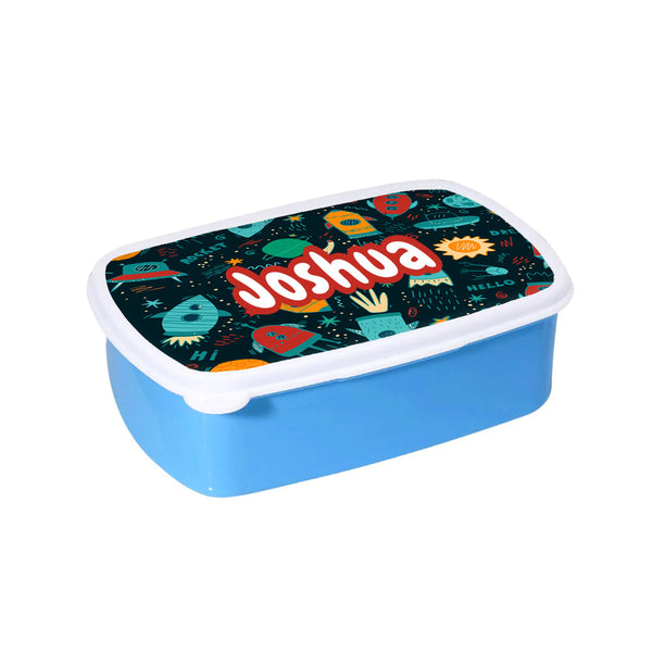 Personalised Kids Blue Lunch Box