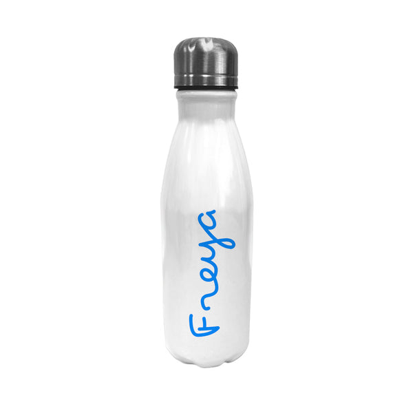 Personalised Summer Island Insulated Water Bottle - Blue