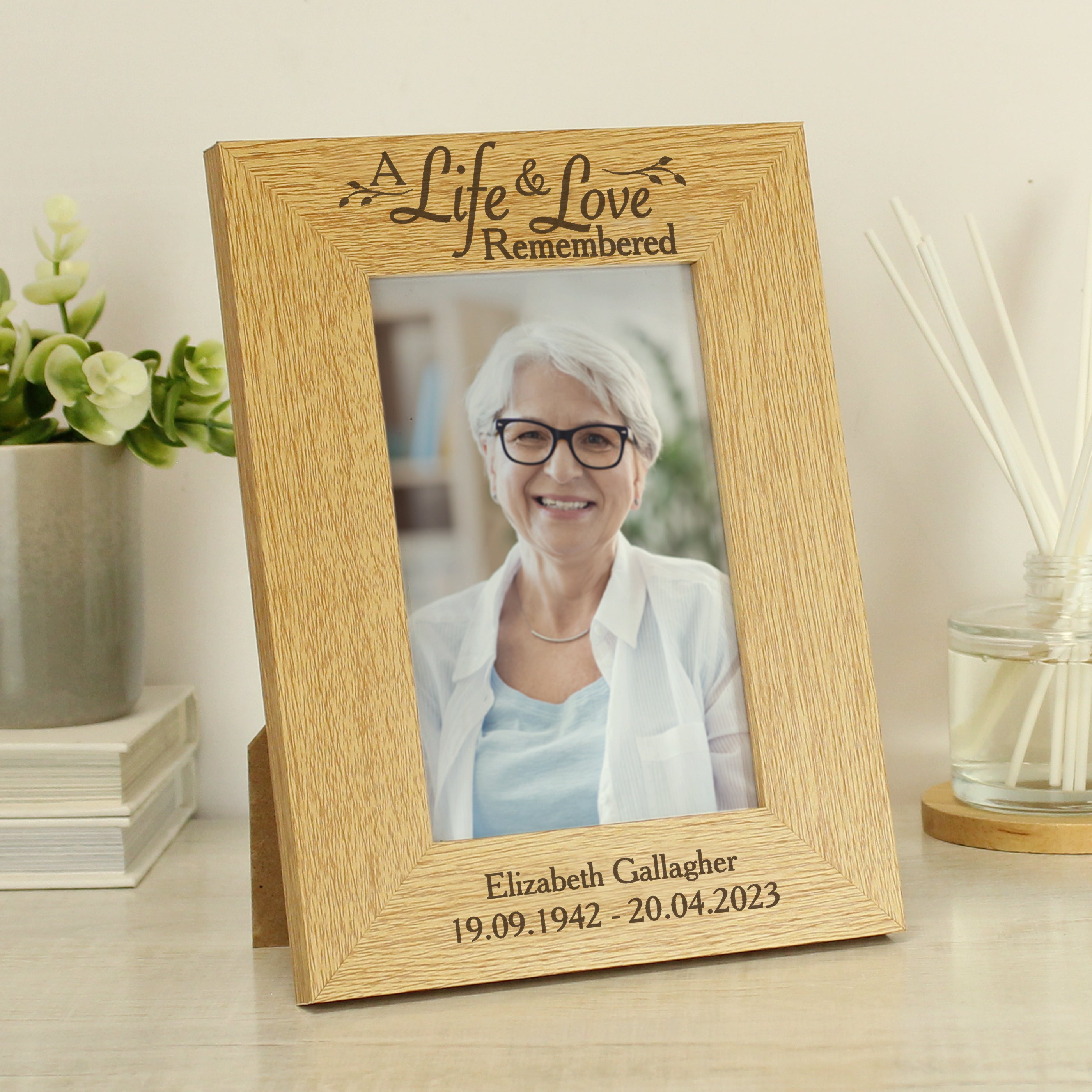 Buy Personalised Life & Love 4x6 Inch Oak Finish Photo Frame from £8.99 ...