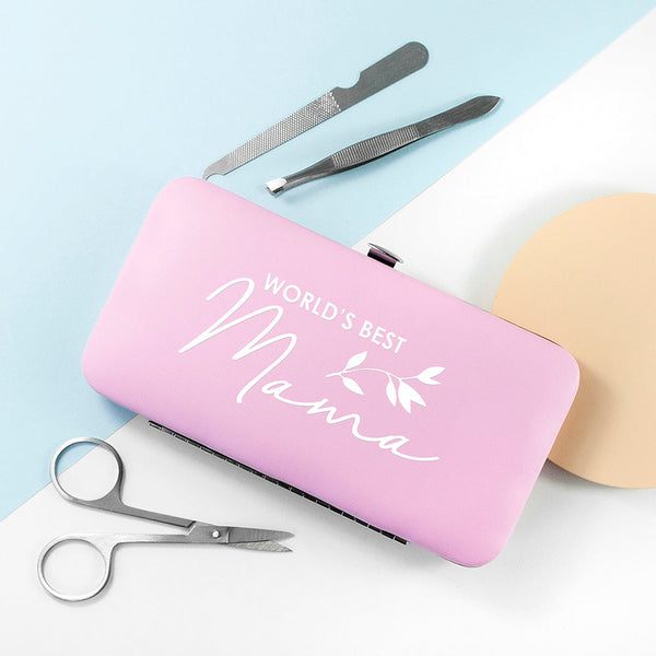 Personalised Best Mama Manicure Set - Pink