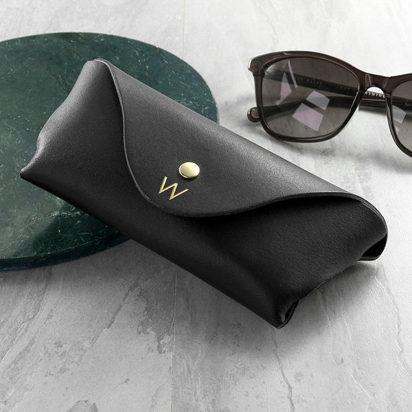 Personalised Origami Leather Glasses Case