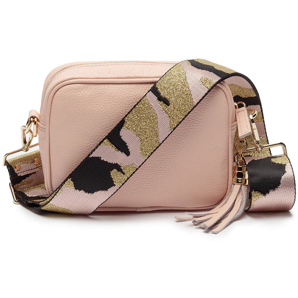 Personalised Elie Beaumont Pink Bag with Pink Camouflage Strap