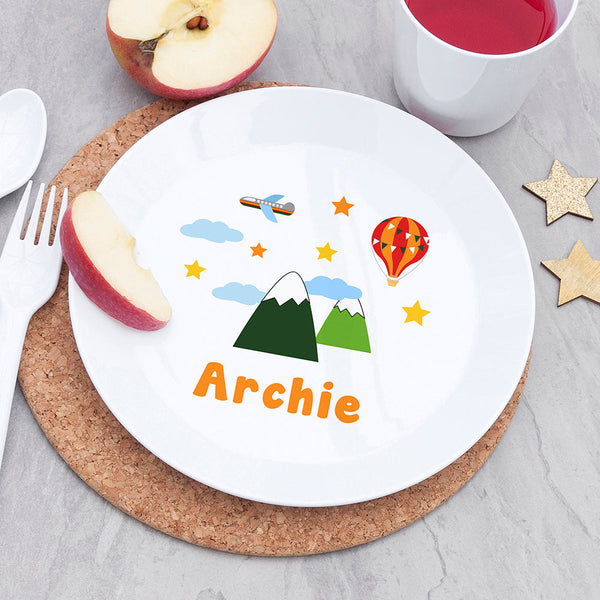 Personalised Kids Adventure Plastic Plate