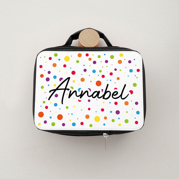 Personalised Kids Insulated Lunch Bag - Black