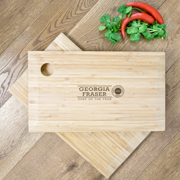 Personalised Chef of the Year Chopping Board