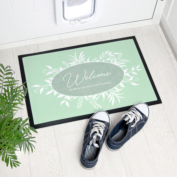 Personalised Botanical Welcome Doormat