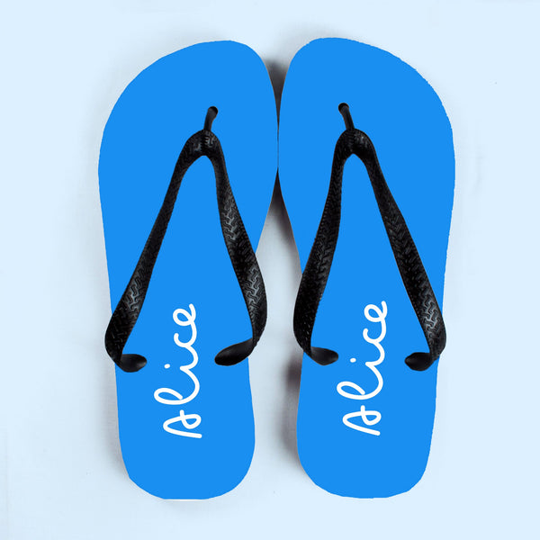 Personalised Summer Style Flip Flops - Small - Blue