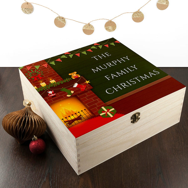 Personalised Fireplace Christmas Eve Box