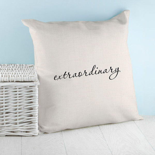 Personalised Empowering Word Cushion Cover