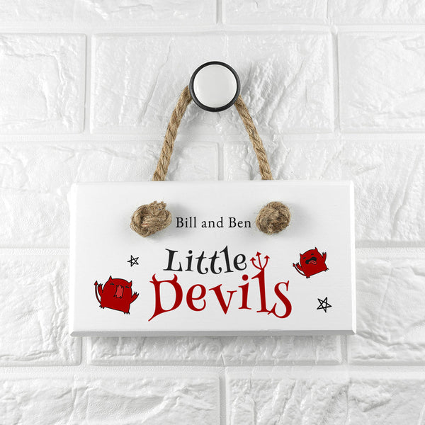 Personalised Halloween Little Devils Sign