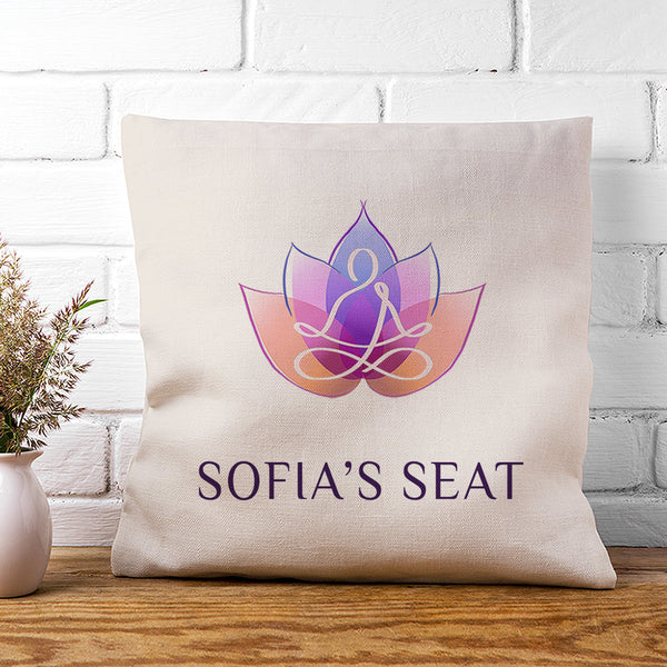 Personalised Colourful Lotus Cushion Cover
