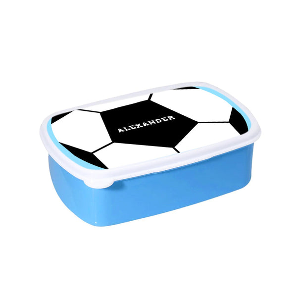 Personalised Kids Close Up Football Lunch Box