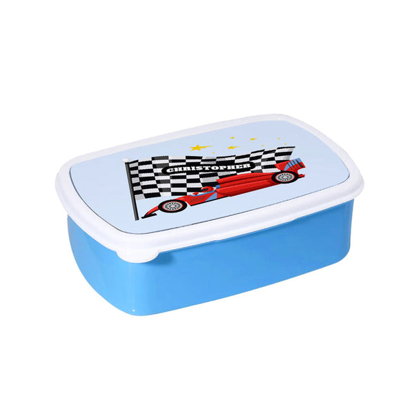 Personalised Kids Racing Car Lunch Box