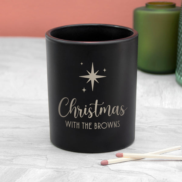 Personalised Christmas Star Candle Holder