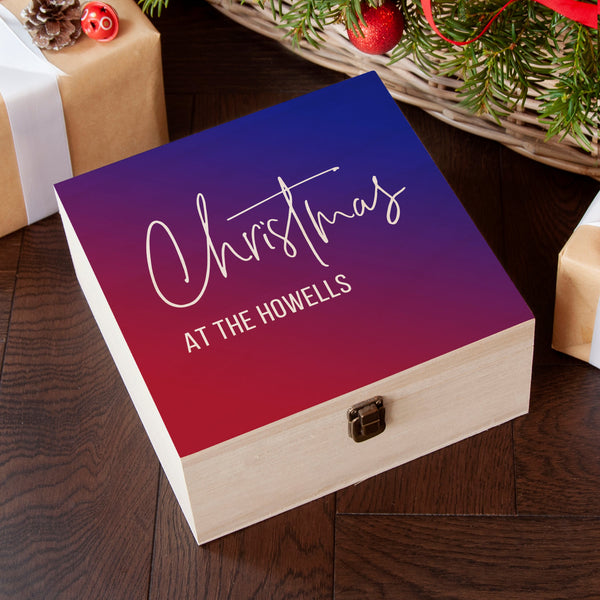 Personalised Gradient Family Christmas Eve Box