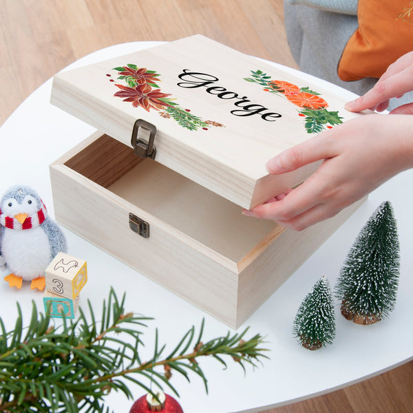 Personalised Festive Garland Christmas Eve Box