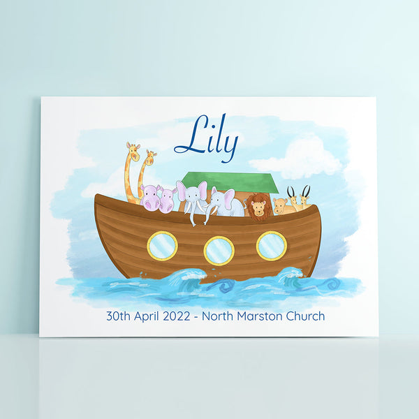 Personalised Noah's Ark Framed Print