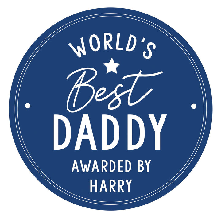 Personalised 'Worlds Best' Blue Plaque