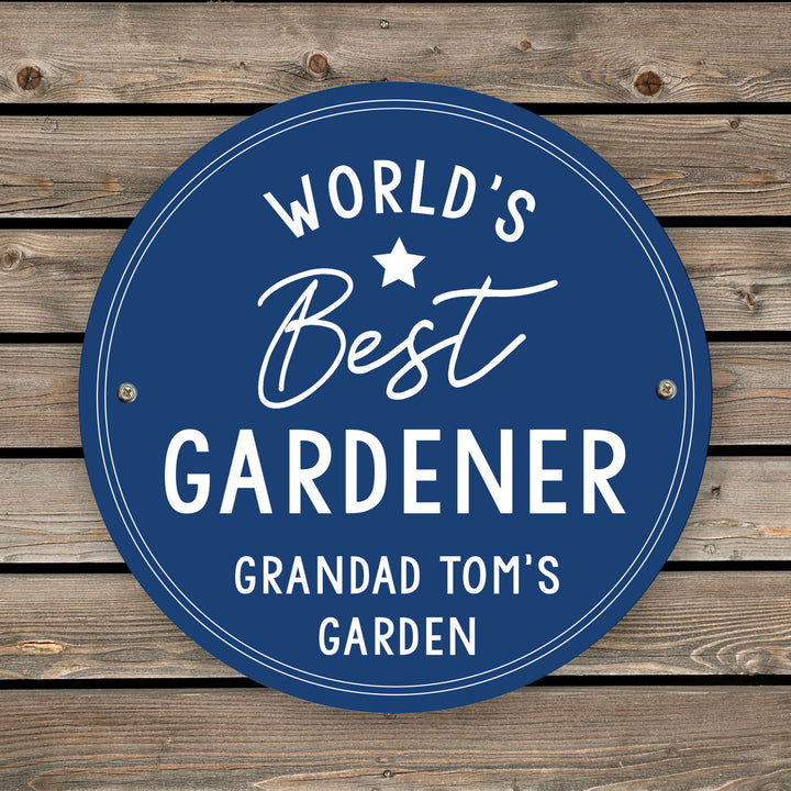 Personalised 'Worlds Best' Blue Plaque