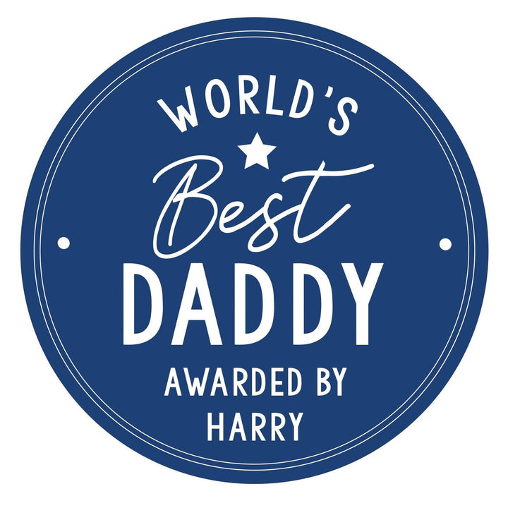 Personalised 'Worlds Best' Blue Plaque