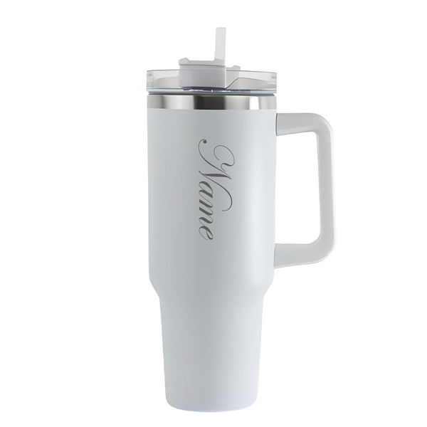 Engraved Extra Large White Travel Cup 40oz/1135ml, Any Name