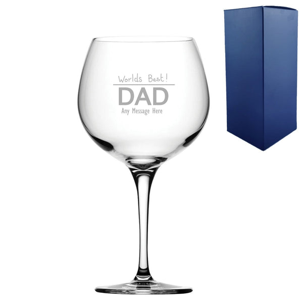Engraved Fathers Day Gin Balloon, Gift Boxed