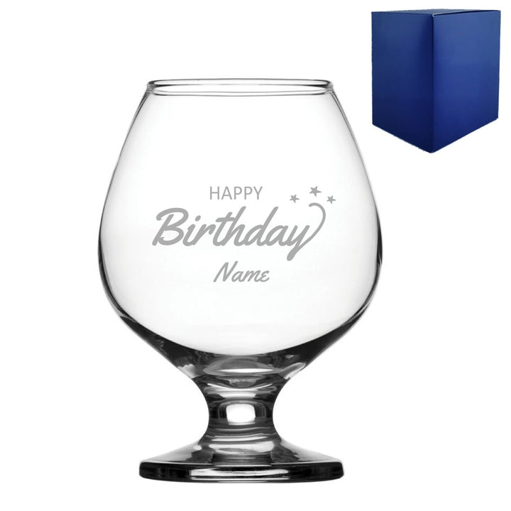 Engraved Happy Birthday Bistro Brandy, Gift Boxed