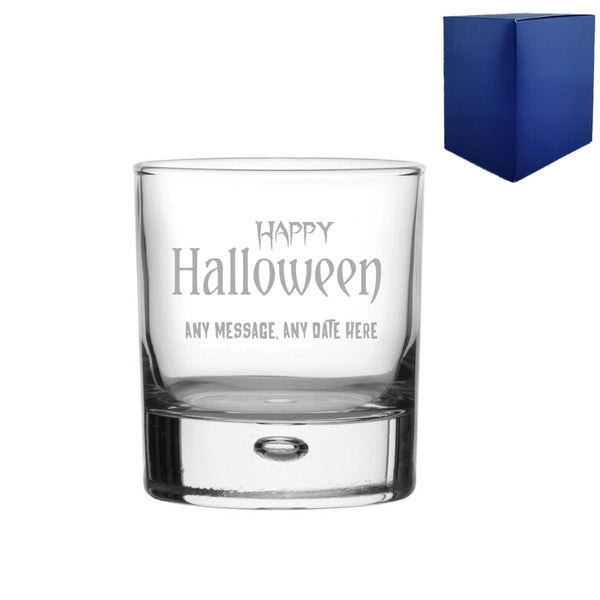 Engraved Happy Halloween Bubble Whisky, Gift Boxed