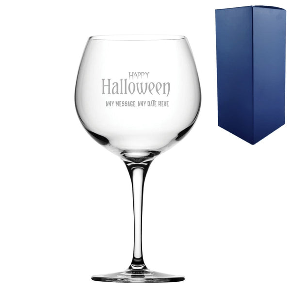Engraved Happy Halloween Gin Balloon, Gift Boxed