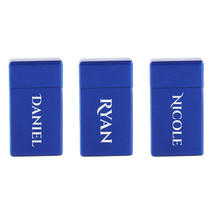 Engraved Jet Gas Lighter Blue Any Name Gift Boxed