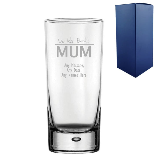 Engraved Mothers Day Bubble Hiball, Gift Boxed