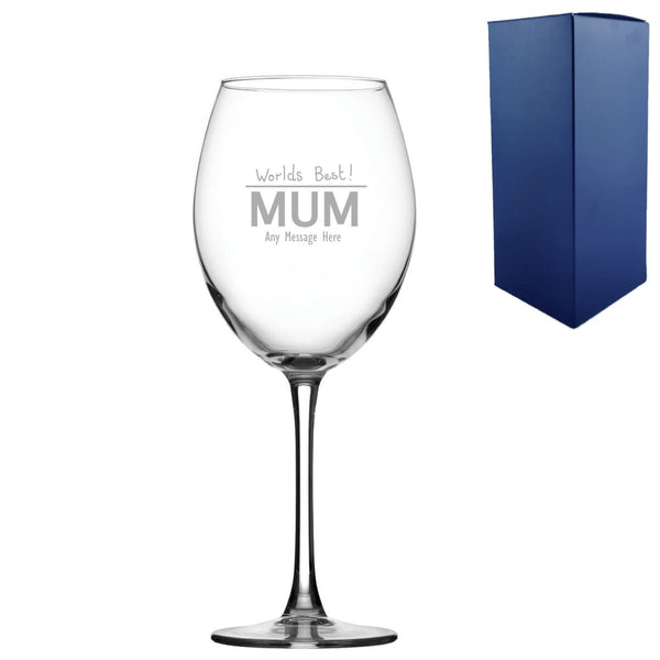 Engraved Mothers Day Enoteca Wine Glass, Gift Boxed