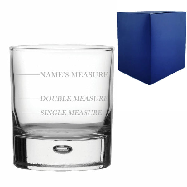 Engraved Name's Measurement Whisky Glass