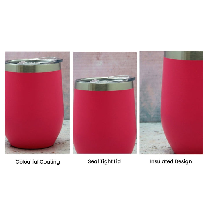 Engraved Neon Pink Insulated Travel Cup